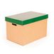 ONLY BOXES Opbergdozen met groen deksel, kartonnen verhuis- en opbergdozen met handgrepen, zeer stevig karton, 53,2 x 33,1 x 32,5 cm (l x b x h) in cm, 2 stuks