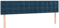 SMARTGROUPSTORE vidaXL Hoofdbord 180x5x78/88 cm Fluweel Donkerblauw