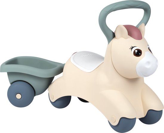 Smoby Little Smoby Loopwagen Pony Ride On - Groen/Wit/Bruin