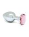Rimba Buttplug, XS met kristal (unisex) Roze Ø 2,4 x 5,7 cm