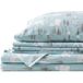 Comfort Spaces 4-delige beddengoedset van katoenflanel, ademend en warm, met hoeslaken met diepe cups en kussensloop, voor kingsize bed, blauwe ijsbeer
