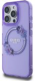Guess GUHMP16LHFWFCU iPhone 16 Pro 6,3" paars/paars hardcase IML Flowers Wreath MagSafe