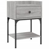 VidaXL Nachtkastje 40,5x31x60 cm bewerkt hout grijs sonoma