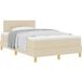 Maison Exclusive - Lit avec sommier tapissier et matelas Crème 120 x 190 cm textile