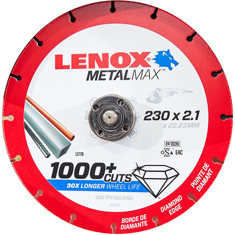 Lenox Lenox Doorslijpschijf diamant METAL MAX 230x2.1x22.2mm