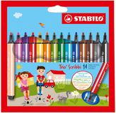 STABILO Viltstift Scribbi 368 etui à 14 couleurs