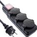 InLine IP44 outdoor stekkerdoos met 3 contacten | schakelaar | 3 meter