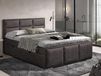 AZARIA Lit ensemble matelas et sommier 160x200 cm tissu texas noir