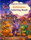 Magical Dinosaurs Halloween Coloring Book