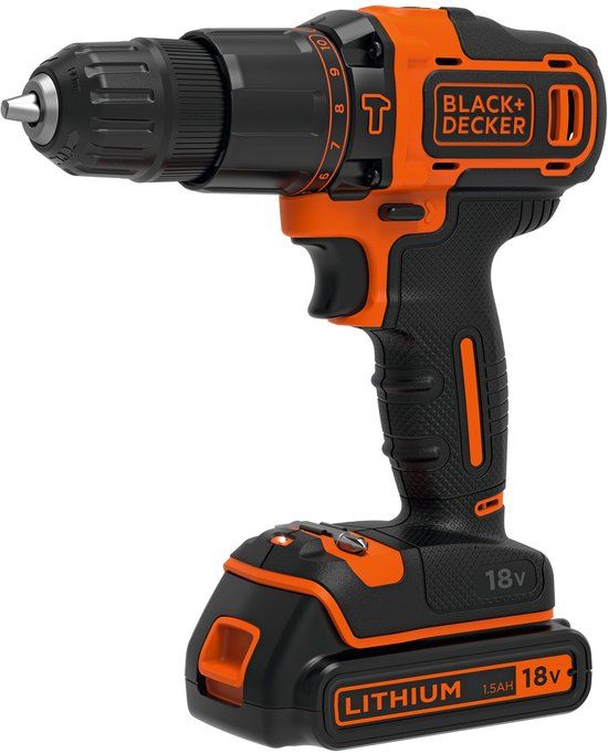 BLACK+DECKER BDCHD18KB Accuboormachine - 18V - Incl. 2 Accu's & Koffer
