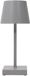 HOME DECO FACTORY LED tafellamp - draadloos/portable - kunststof - zilver/grijs - touch - 26 cm - binnen