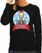 Bellatio Decorations Foute Kersttrui / sweater - Last Christmas I gave you my heart - skelet - zwart voor dames - kerstkleding / kerst outfit XL