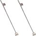 Gerim - Râteau solide gratte-dos - 2x pièces - extensible jusqu'à 50 cm - argent
