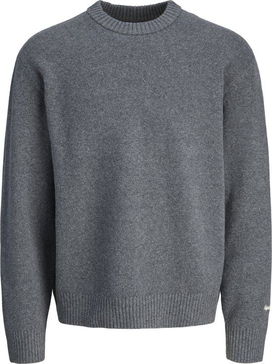 JACK&JONES JORNORREBRO KNIT CREW NECK LN JNR Jongens Truien Lange mouw Ronde hals Katoen/Polyester/Acryl Dark Grey Melange Maat 152