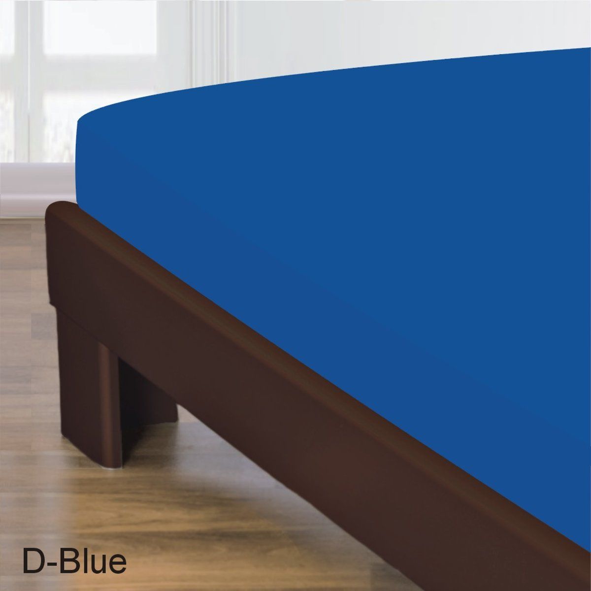 Homee HomÃ©Ã© - Hoeslaken 20A Gladde Katoen - m. blauw 140x200 + 30cm