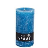 SPAAS Rustieke geurloze cilinderkaars 68/130 mm, ± 60 uur - turquoise