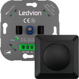Ledvion - LED Dimmer 5-600W - Incl. Zwarte Afdekplaat - Universeel
