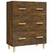 vidaXL Dressoir, 70x34x90 cm, bewerkt hout, gerookt eikenkleurig