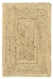 HAMID Alhambra Jute tapijt, natuurlijke kleuren, 100% jutevezel, handgevlochten, tapijten voor woonkamer, eetkamer, slaapkamer, hal, natuurlijke kleuren (40 x 60 cm)