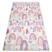 Bambino Tapis Lavable Bambino 61480 Arc-en-ciel, Points Pour Les Enfants Antidérapant - Crème / Rose Beige 160x220 Cm