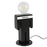 Pantone by Homemania 7002-9005-ERPN Homemania vloerlamp, bureau, nachtkastje, zwart, wit, hout, 15 x 15 x 26 cm, 1 x E27, max. 100 W