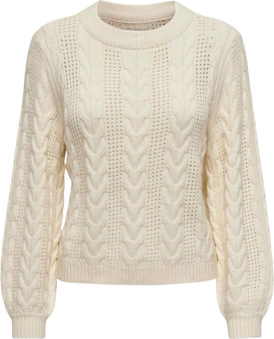 ONLY Rubina LS Cable Knit Sweater Women - Off White - Size XS