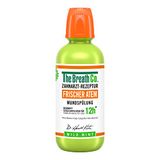 The Breath Co. Mondspoeling (500 ml), tandvleesverzorging voor maximaal 12 uur frisse adem, antibacterieel mondwater voor tandverzorging tegen slechte adem, alcoholvrij, milde munt