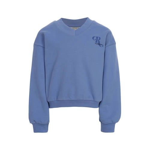 LOOXS 10sixteen rechtvallende sweater met backprint - lichtblauw