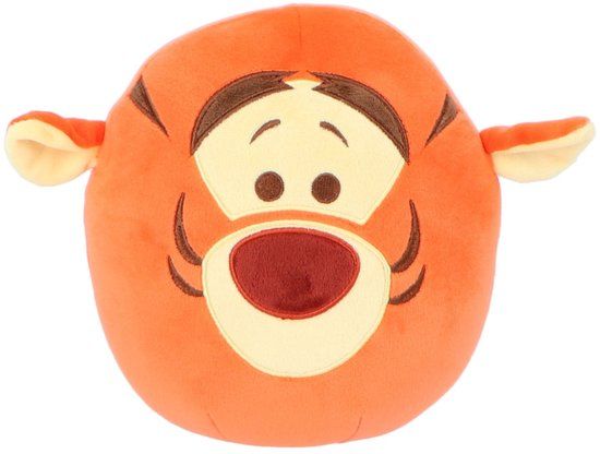4KidsOnly Mister License Winnie the Pooh Squishy 32 cm - Knuffel - Zachte stof - Oranje - Tijgertje