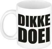 Bellatio Decorations Dikke doei afscheids cadeau mok - wit - 300 ml keramiek