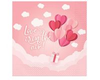 Godan Love Love Is In The Air Roze servet 20 stuks 33x33 cm