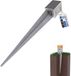 Gezu Impex Paalhouder met punt Inslaghuls 101 x 101 x 900 mm set van 8 Thermisch Verzinkt