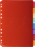 Exacompta 10x Tabbladen in Doorzichtige PP met neutrale tabs in etikethouder - 8 tabs - A4 - Geassorteerd - 3908E