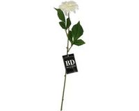 Bellatio Design Kunstbloem Dahlia - 50 cm - creme wit