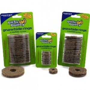 Busy Buddy Gnawhide Rings rawhide voor de hond Large