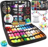 Famanu 304pcs Naaiset, Naaikit, Premium Naaibenodigdheden Bevat 43 Rollen Garen met Gereedschapsset, Draagbaar Naaigereedschap voor Thuis, Naaitoebehoren voor Thuis, Op Reis en in Noodgevallen