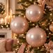 Decoris Kerstbal - 3x - lichtroze - groot - 25 cm - kunststof - glans