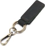 LGT JWLS Lookinggoodtoday Heren Sleutelhanger met Zwart Leren Label en Musketon