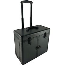 VDD Kapperskoffer Kappers Trolley Visagie Koffer Make up Trolley Make up Koffer Beautycase Cosmetica koffer Beautycase met wielen Zwart