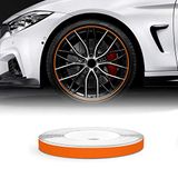 4R Quattroerre.it 10304 Wheel Trim Reflecterende plakstrips voor autovelgen, oranje, 5 mm x 6 m