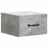 vidaXL Muurbevestigde Nachttafel Betongrijs 34,5 x 33 x 20 cm