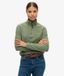 Superdry Femme Logo Brodé À Demi-Zip Pull Polaire, Vert, Taille: 42