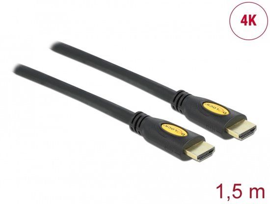 Delock Cable High Speed HDMI with Ethernet - HDMI-A male > HDMI-A male 4K 1.5 m