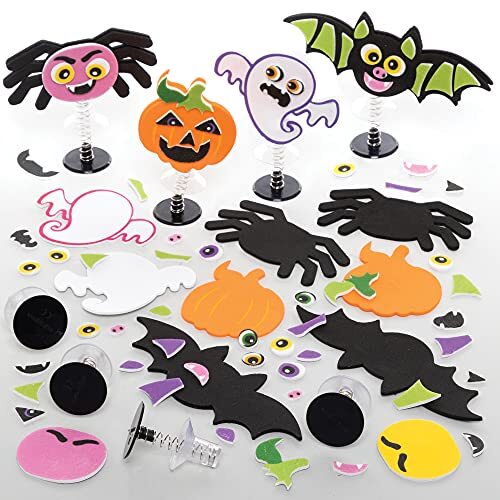 Baker Ross FE849 Halloween schieter sets - pak van 8, foam knutsel activiteiten voor kinderen om te maken, versier en tentoonstel het ontwerp, perfect om als cadeau aan creatieve kinderen te geven