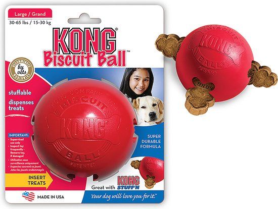 Kong Biscuit Ball - S - Red - Dog Toy