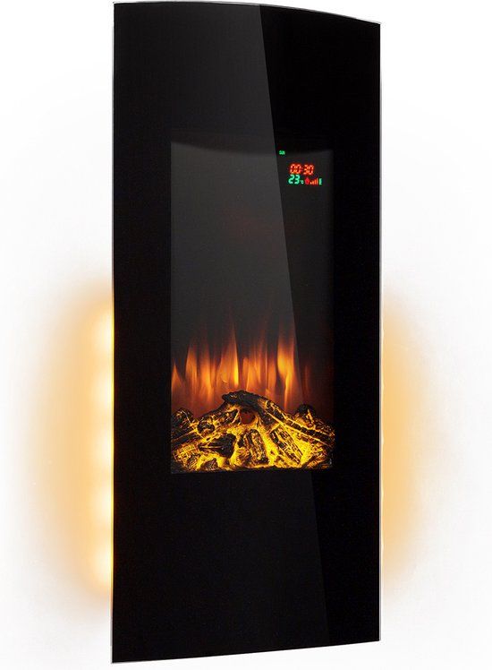 Klarstein Lamington Elektrische Haard - 2000W - Zwart - LED Vlammen - Timer - Afstandsbediening