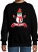 Bellatio Decorations Kersttrui/sweater voor jongens/meisjes - free hugs - zwart - Kerst pinguin 170/176