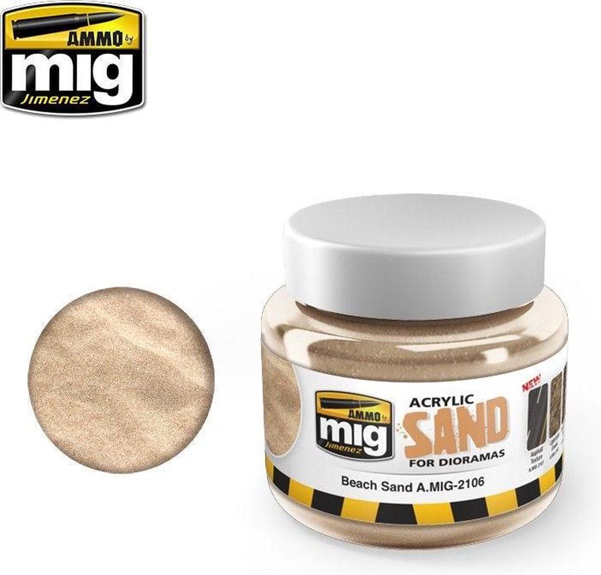 mig MIG-2106 zand gemalen acryl texturen (250 Ml. potten), Multicolor