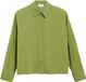 s.Oliver Corduroyblouse met vleermuismouwen - Dames - Regular Fit - Katoen - Lange mouw - Klassieke kraag - Effen - Heuphoogte - Guacamole - Herfst/Winter 2026