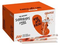 SORBOS pailles de fruits - orange (20 pièces)